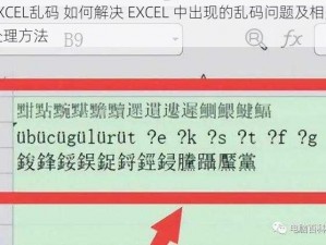 EXCEL乱码 如何解决 EXCEL 中出现的乱码问题及相关处理方法