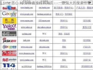 搞机 time 恶心 10 分钟直接打开网页——一款强大的搜索引擎工具