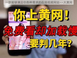 一款能够满足你各种需求的在线视频网站——大黄网