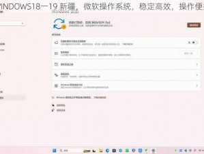 WINDOWS18一19 新疆，微软操作系统，稳定高效，操作便捷