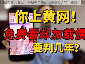 免费 2023 黄台 B 站，全新无广告的视频播放 APP，精彩内容不断