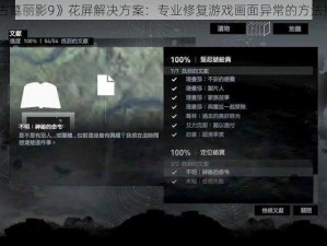 《古墓丽影9》花屏解决方案：专业修复游戏画面异常的方法探讨