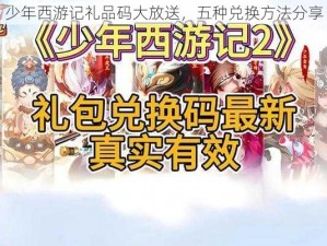 少年西游记礼品码大放送，五种兑换方法分享