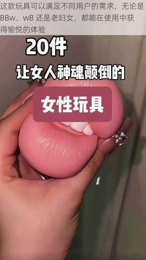 这款玩具可以满足不同用户的需求，无论是 BBw、wB 还是老妇女，都能在使用中获得愉悦的体验