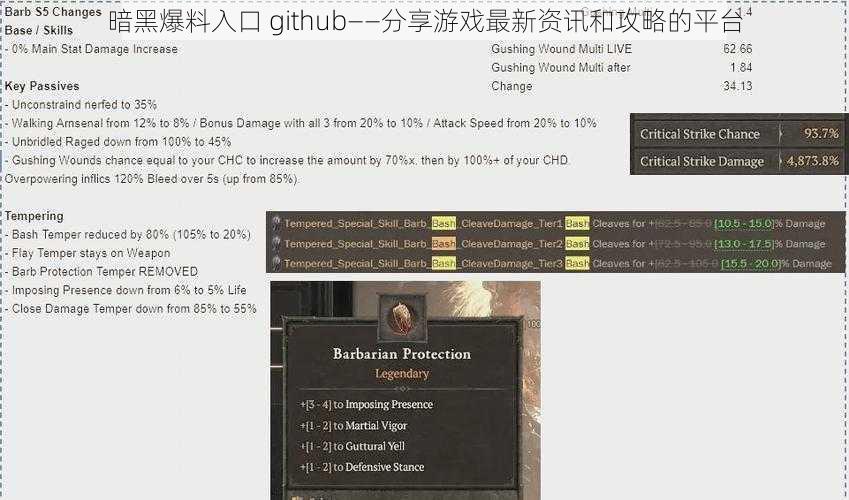 暗黑爆料入口 github——分享游戏最新资讯和攻略的平台