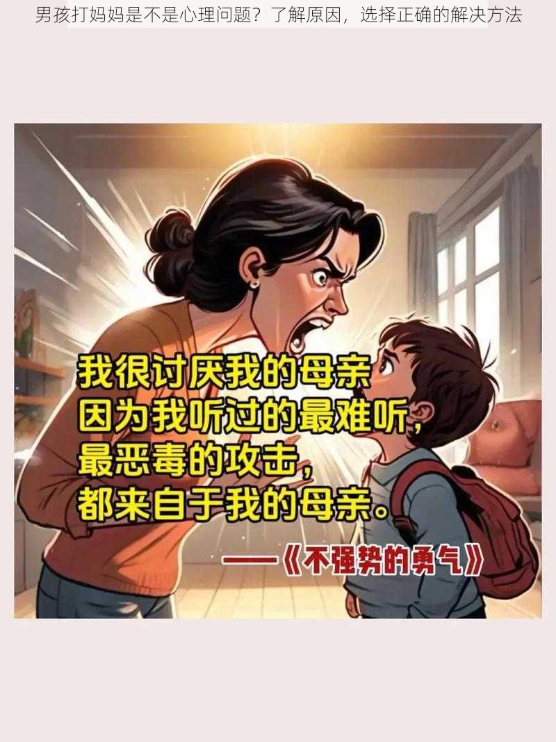 男孩打妈妈是不是心理问题？了解原因，选择正确的解决方法