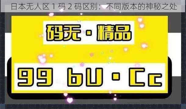 日本无人区 1 码 2 码区别：不同版本的神秘之处