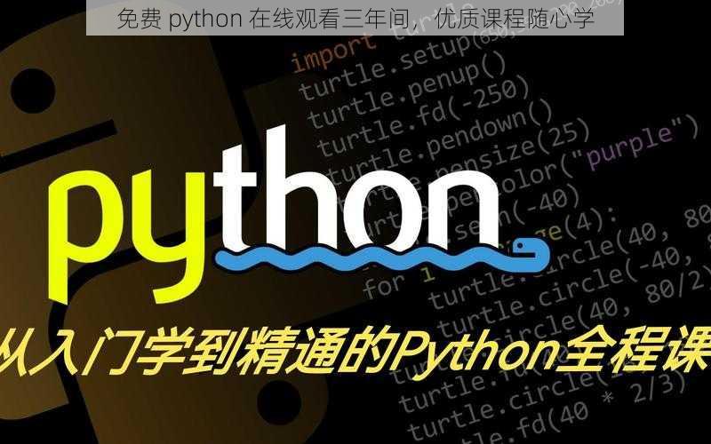 免费 python 在线观看三年间，优质课程随心学