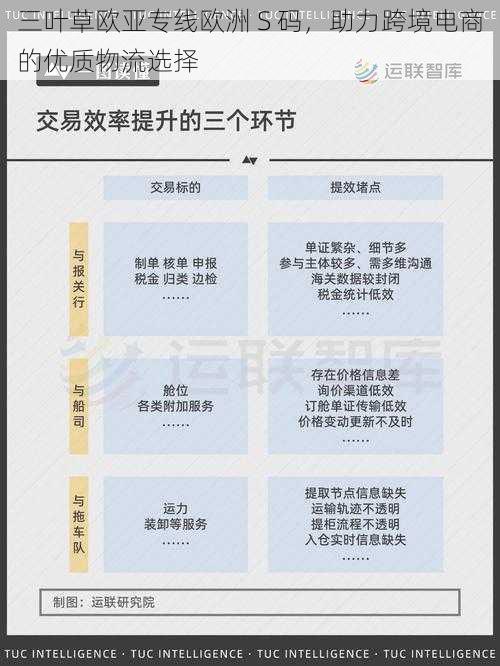 三叶草欧亚专线欧洲 S 码，助力跨境电商的优质物流选择