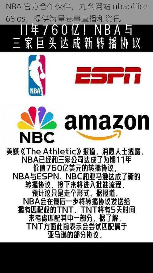 NBA 官方合作伙伴，九幺网站 nbaoffice68ios，提供海量赛事直播和资讯