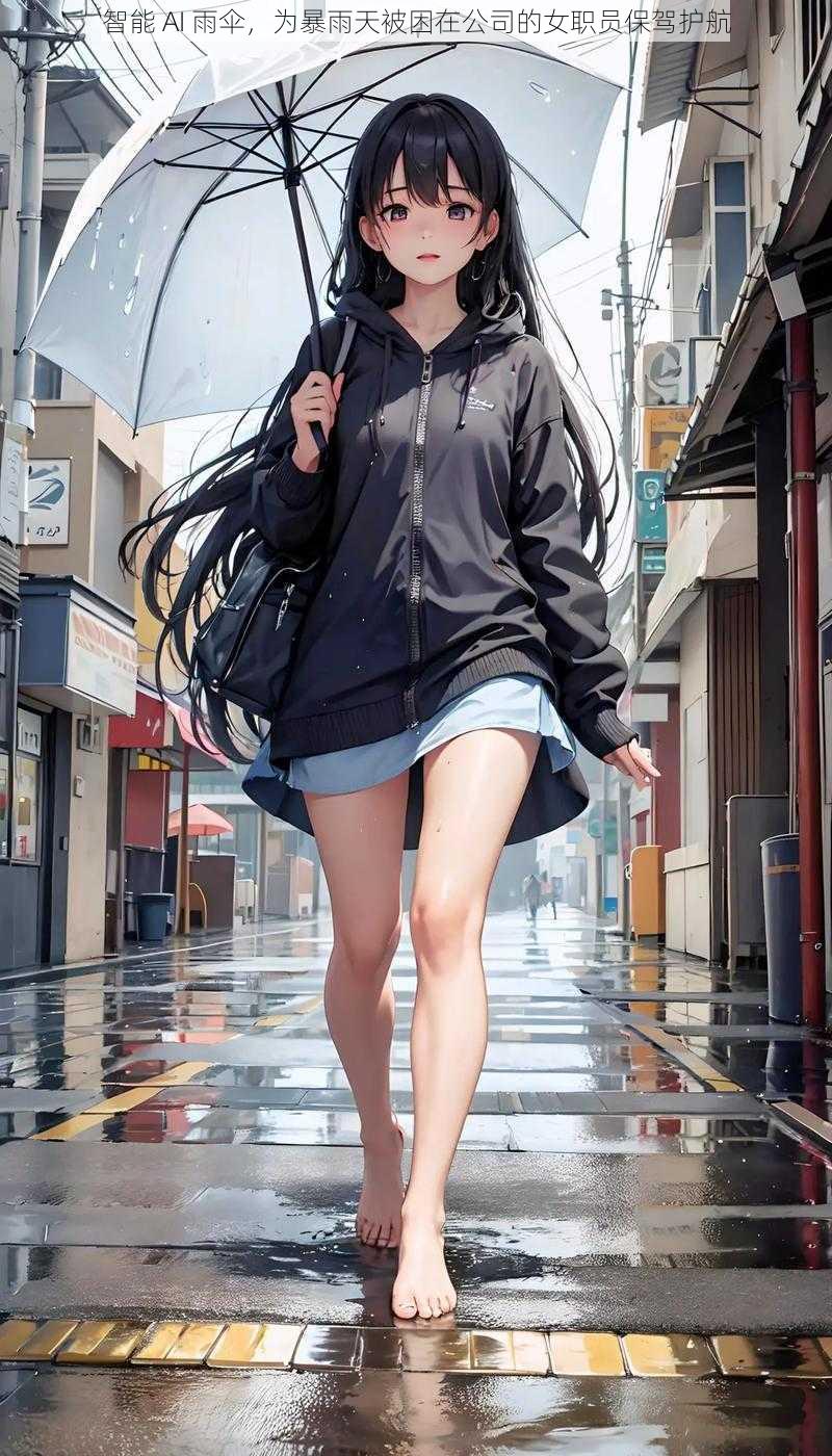 智能 AI 雨伞，为暴雨天被困在公司的女职员保驾护航