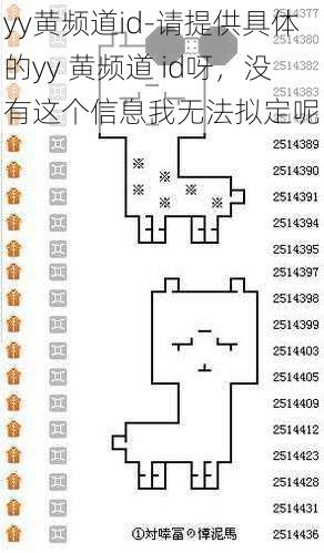 yy黄频道id-请提供具体的yy 黄频道 id呀，没有这个信息我无法拟定呢