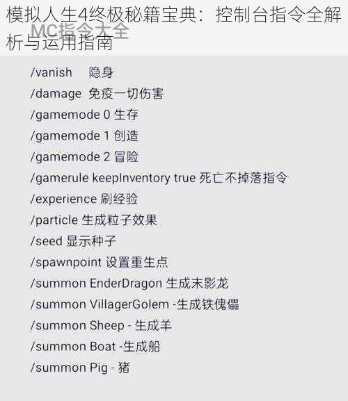 模拟人生4终极秘籍宝典：控制台指令全解析与运用指南