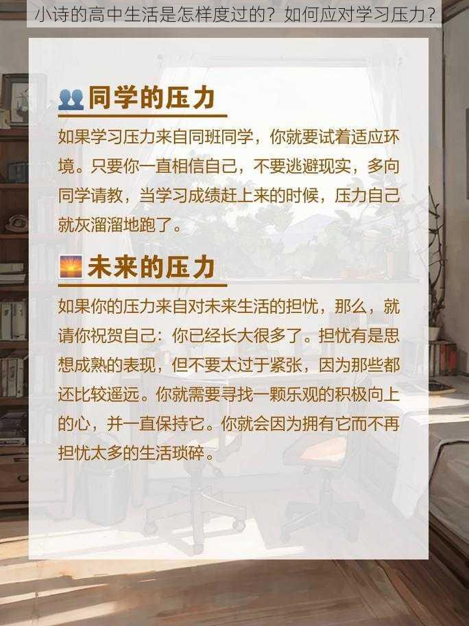 小诗的高中生活是怎样度过的？如何应对学习压力？