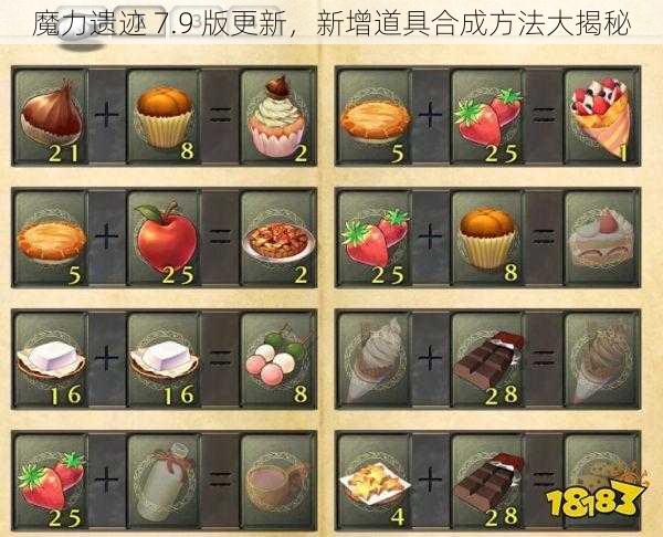 魔力遗迹 7.9 版更新，新增道具合成方法大揭秘