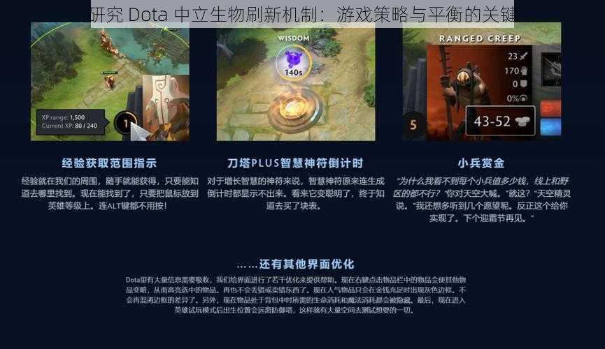 研究 Dota 中立生物刷新机制：游戏策略与平衡的关键