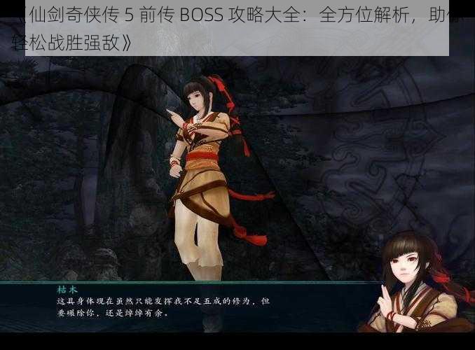 《仙剑奇侠传 5 前传 BOSS 攻略大全：全方位解析，助你轻松战胜强敌》