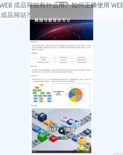 WEB 成品网站有什么用？如何正确使用 WEB 成品网站？