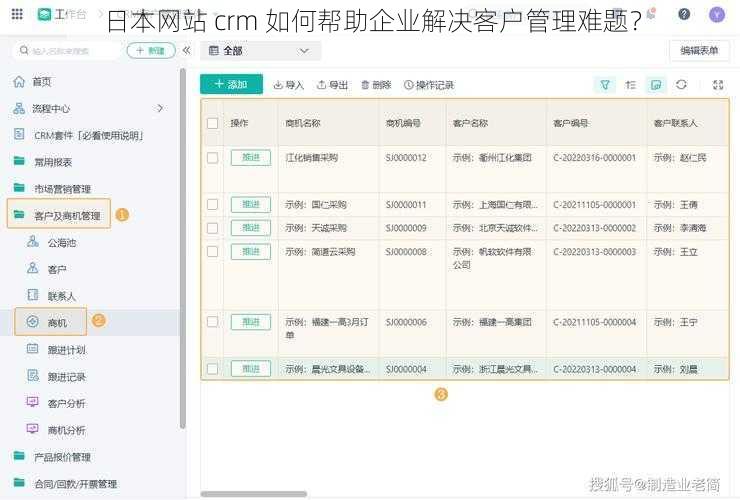 日本网站 crm 如何帮助企业解决客户管理难题？