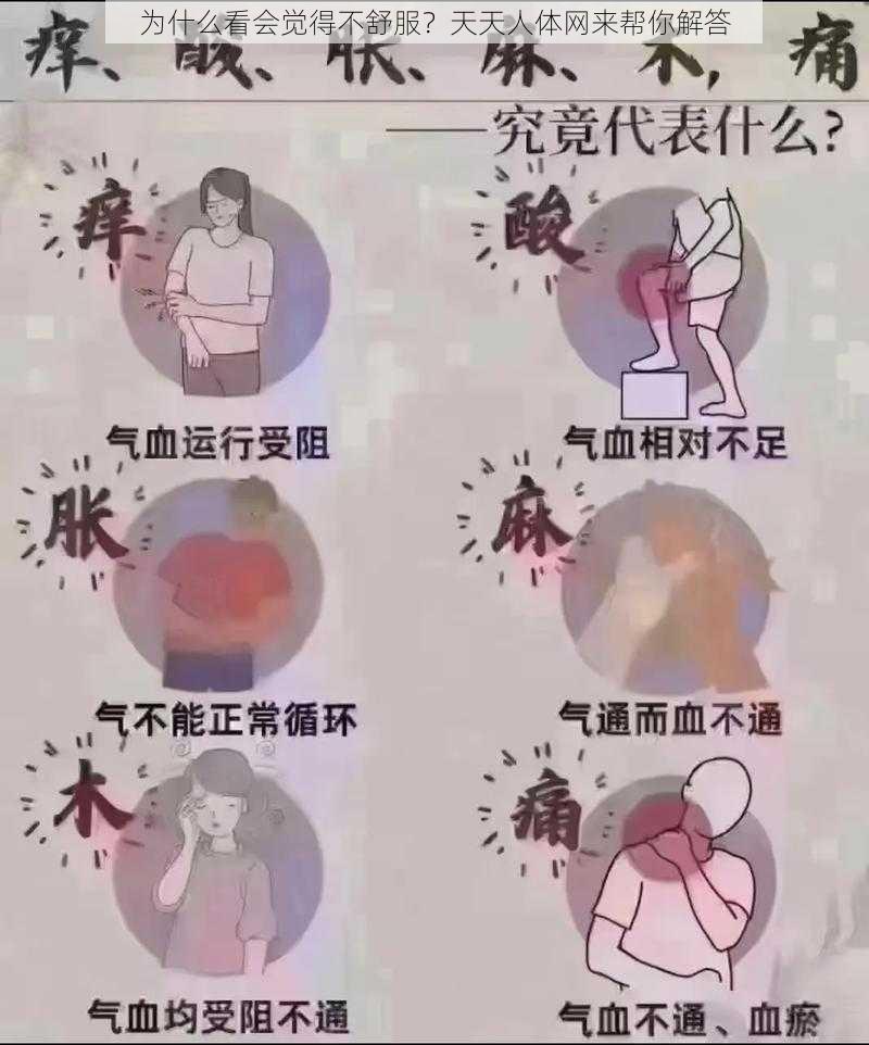 为什么看会觉得不舒服？天天人体网来帮你解答