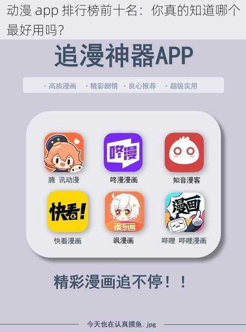 动漫 app 排行榜前十名：你真的知道哪个最好用吗？