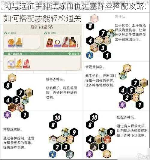 剑与远征主神试炼血仇边塞阵容搭配攻略：如何搭配才能轻松通关