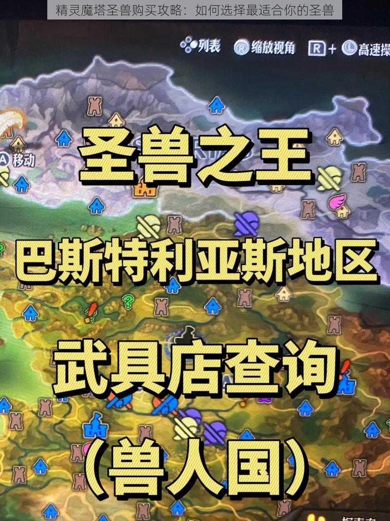 精灵魔塔圣兽购买攻略：如何选择最适合你的圣兽