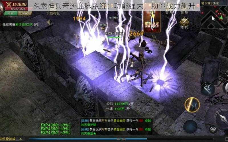 探索神兵奇迹血脉系统：功能强大，助你战力飙升